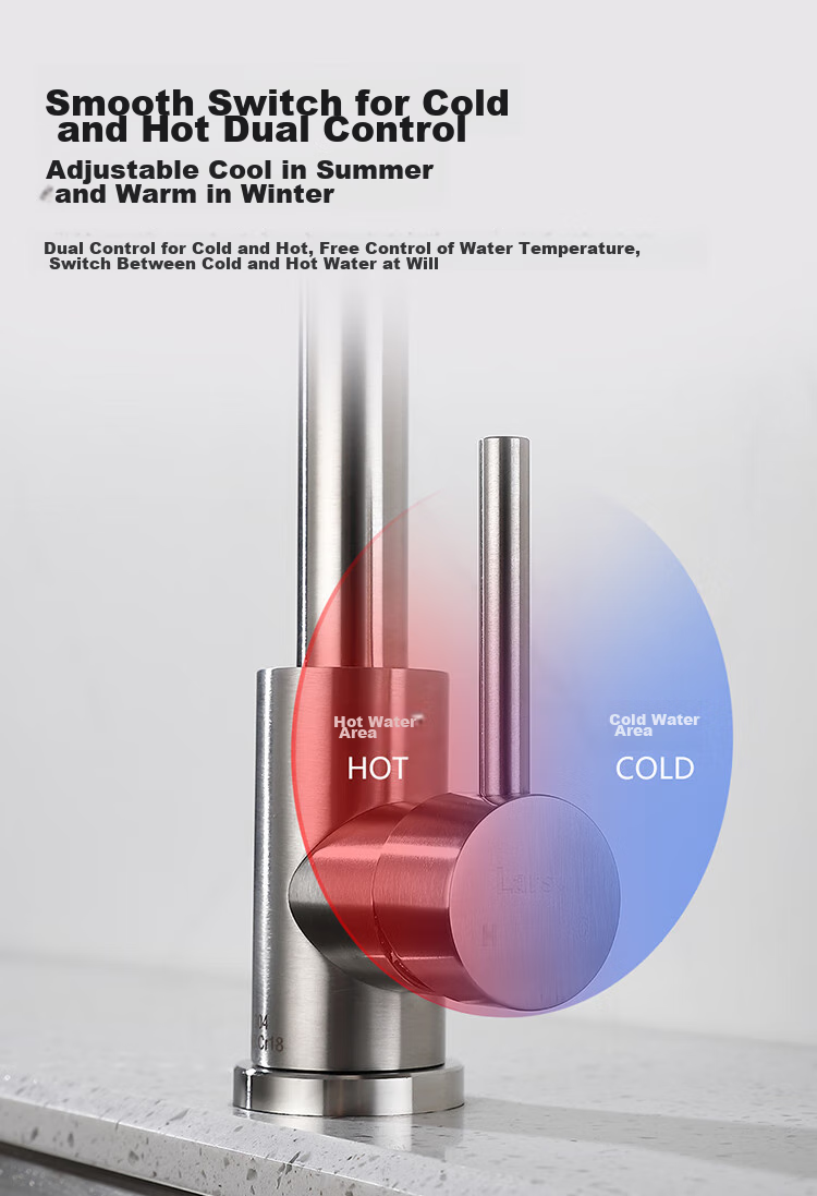 Larsd Kitchen Faucet, Sink Faucet, Hot And Cold Water Sink Faucet, High-Arc Faucet for Dishwashing Basin LD82051 7