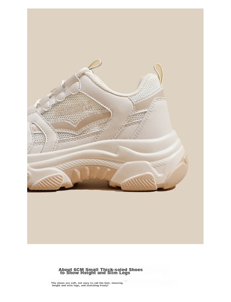 Yierkang Women's Shoes, Autumn Mesh Breathable Dad Shoes, Thick-Soled Height-Increasing Casual Sneakers, Lightweight Versatile Running Shoes for Wome 5