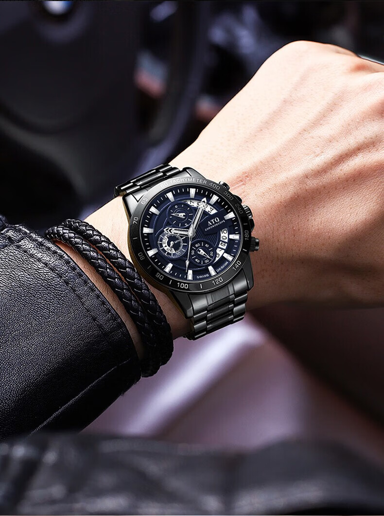 ATQ Celebrity Endorsed Black Knight Men's Casual Business Quartz Watch, New Year Valentine's Day Gift for Boyfriend Or Husband 11