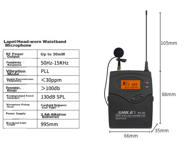 SHILE SH-26 Rechargeable One-To Conference Room Lecture Hall Microphone, Gooseneck Square Pole Wireless Microphone, Desktop Condenser Mic 19