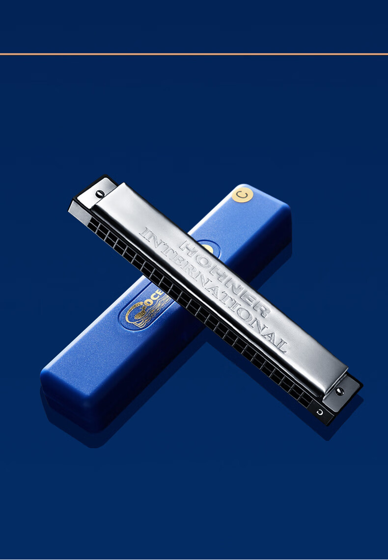 HOHNER German 24-Hole Polyphonic Harmonica 2540/48C Professional Adult Beginner Student Performance Harmonica 11