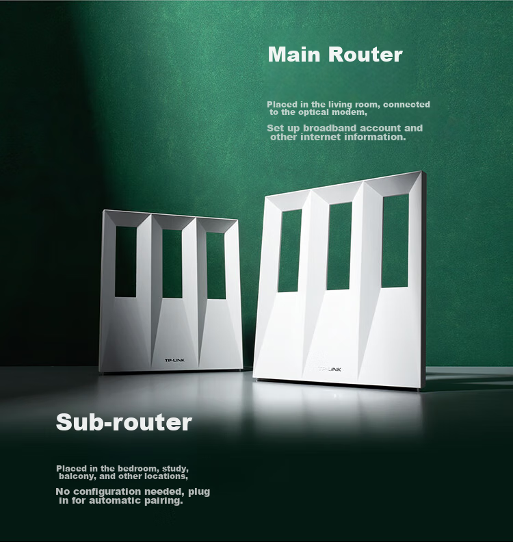 TP-LINK Whole-House WiFi 6 Parent-Child Router AX1500 Distributed Dual-Band Two-Pack K15 Gigabit Wireless Mesh for Large Homes, Easy Setup And Use 3