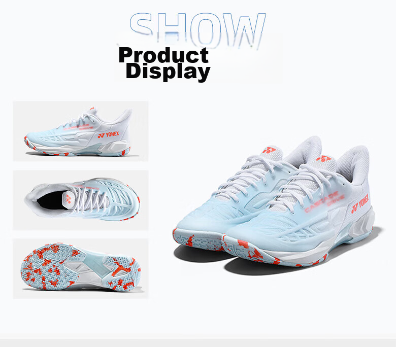 YONEX Badminton Shoes, for Competition And Training, Shock-Absorbing, Non-Slip, Professional Power Cushion, SHBCD2EX, Yellow And Blue, Size 36 8