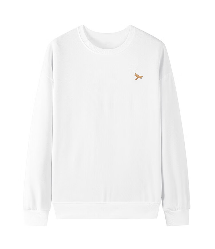 RED DRAGONFLY Men's Fleece-Lined Casual Comfortable Versatile Embroidered Crew Neck Long Sleeve Sweatshirt Heather Gray L 6