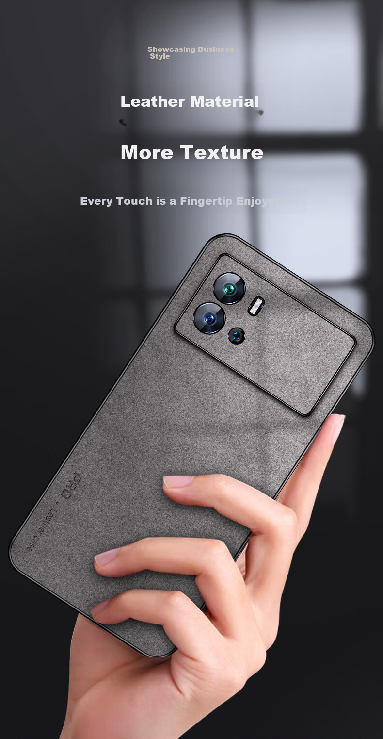 Shangsu Suitable for IQOO9 Phone Case, Vivo Iqoo 9 Protective Cover, Shockproof Lens Full Protection Soft Shell, Simple Luxury Lambskin Silicone Outer Case, Women's And Men's Leather Case, Black 14