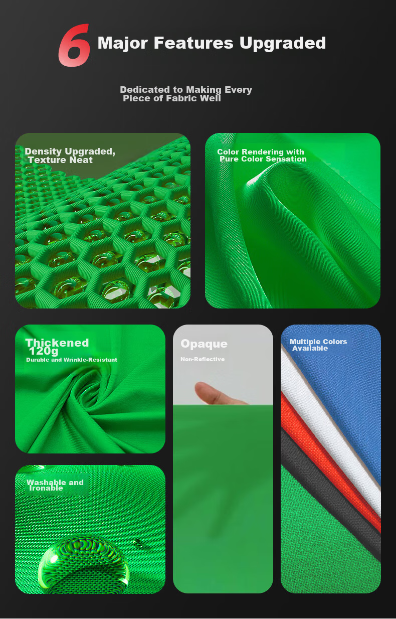 LATZZ 3*4 Meter Professional Live Streaming Green Screen Backdrop Cloth, Chroma Key Cloth, Thickened Solid Green Cloth Background, Photography Cloth, Video Recording Green Screen, Portable Green Cloth 3