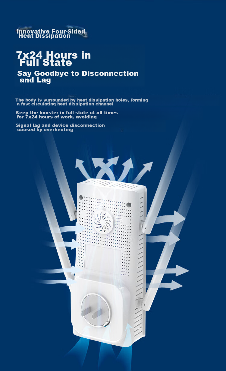 Wavlink WiFi Signal Amplifier, 5G Dual-Band AX3000, Stable Wireless Signal, Wall-Penetrating, Whole-House Coverage, Network Expansion Booster, Repeater, WiFi 6 Signal Enhancer D6X 16