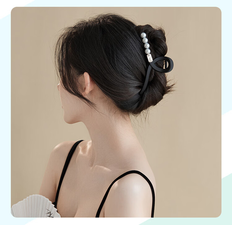 CHIMERA Back of Head Hair Claw Clip, Round Bead Frosted Hair Clip, Bun Shark Clip, Hair Accessory, Hairpin, Birthday Gift for Wome 6