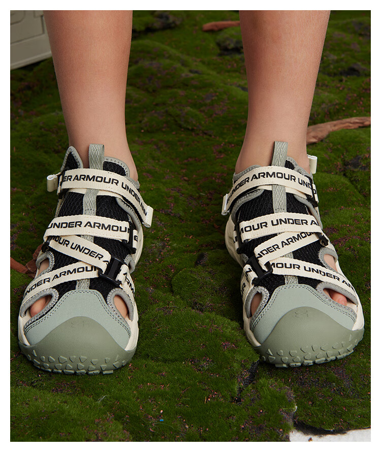 Under Armour Children's Sandals for Spring And Summer, Boys And Girls, Big Kids, Soft Sole, Non-Slip, Sports Outdoor, Stream Trekking, Wet And Dry Dual-Use Closed-Toe Sandals 7