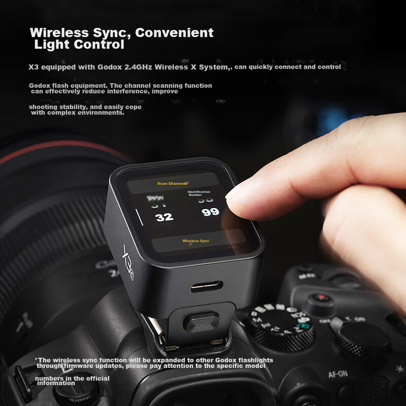 Godox X3-O Olympus/Panasonic Touchscreen Wireless Flash Trigger, TTL Auto Metering, High-Speed Sync, Built-In Lithium Battery, Flash Trigger [Olympus/Panasonic Version]