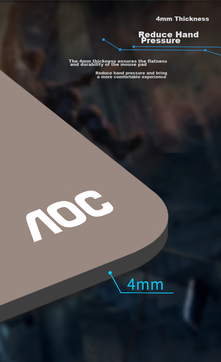 AOC Full-Property Series Gaming Mouse Pad, Extra Large 1000*400*4mm Thickened Edge-Locked Office Keyboard Computer Desk Pad M361/93 Gradient 5