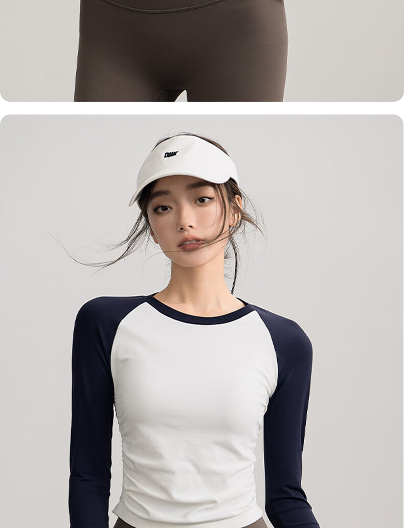 XUEXIMAN Yoga Top for Women, Contrasting Color Sports Long Sleeve Pilates Training Wear, Quick-Dry Running Fitness Clothing for Autumn And Winter 12