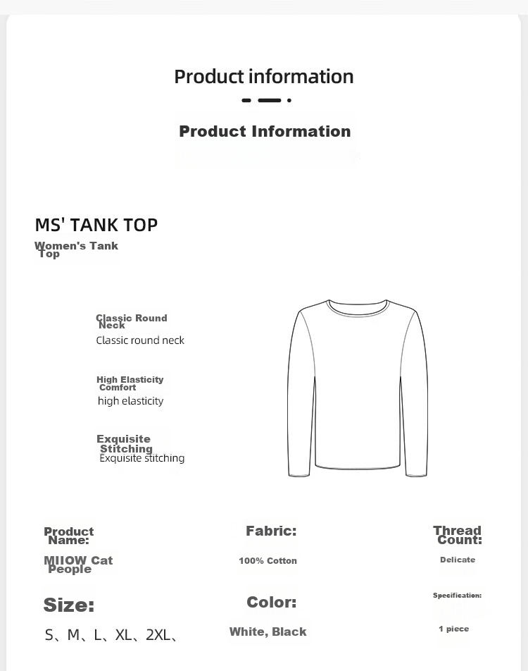 MiiOW Pure Cotton Long-Sleeve T-Shirt for Women, Spring And Autumn Warm Inner Layer, Loose Round Neck Undershirt, Casual Comfortable Top, Women's Autumn Wear 15