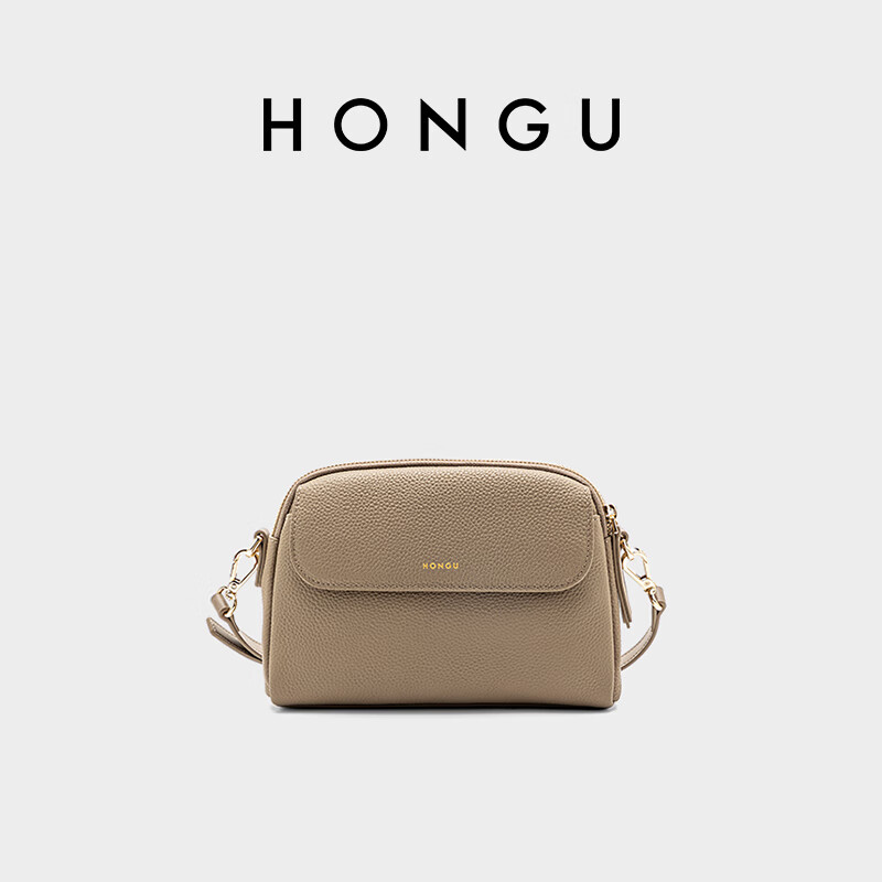 HONGU Women's Genuine Leather Shoulder Crossbody Bag, Versatile Mini Square Handbag, Ladies' Bag, Birthday Gift for Girlfriend