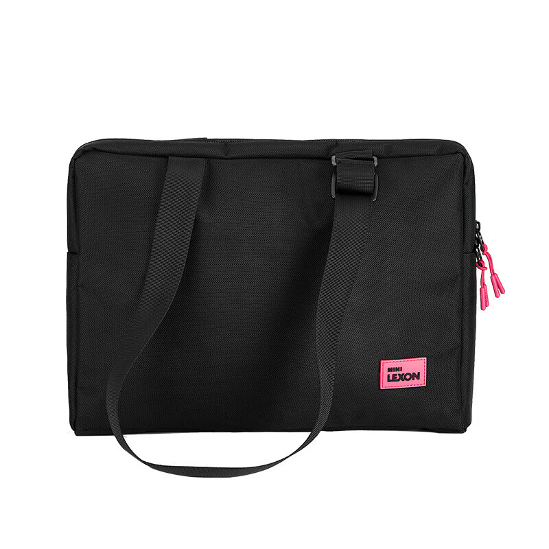 LEXON Shoulder Bag for Women, Laptop Bag with 13.3-Inch Inner Compartment, Fashionable Crossbody Bag, Lightweight Business Briefcase, Black