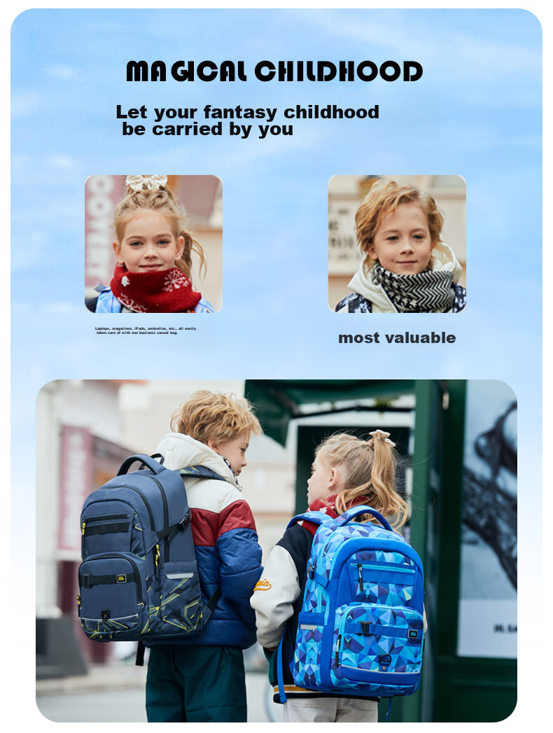 Herder Backpack for Primary School Students Grades 4-7, Ultra-Light Large Capacity Spine-Protecting Schoolbag for Boys And Girls, Stylish Children's Backpack 17