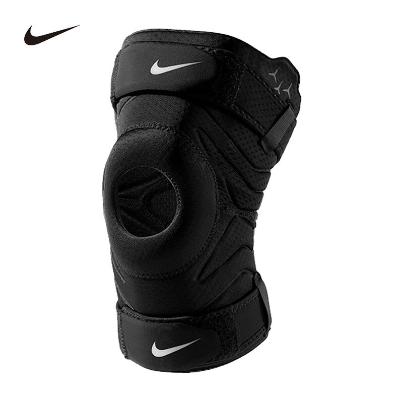 NIKE Professional Sports Knee Brace for Basketball, Badminton, Running, Hiking, Meniscus Protection N1000672010L Single Piece