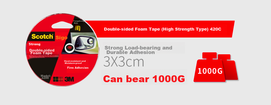 3M Scotch Double-Sided Foam Tape (Strong Type), Office Supplies, 320C-24, 24mm*5.5m 14