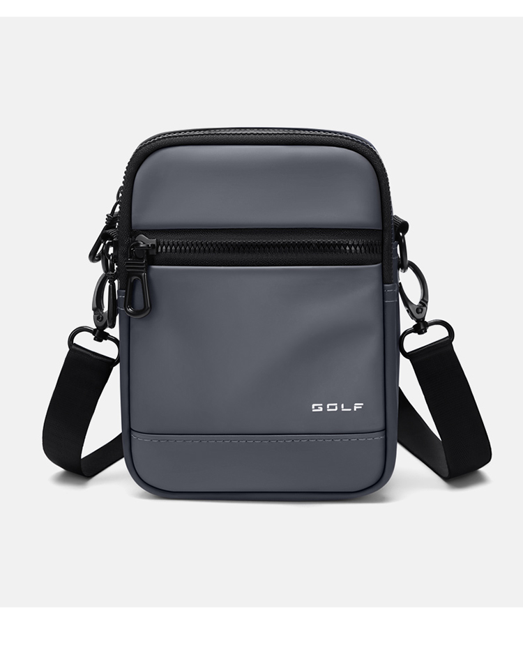 GOLF Shoulder Bag for Men, Casual Large Capacity Crossbody Bag, Multi-Compartment Phone Bag, Water-Resistant Trendy Portable Sports Hanging Bag, Versatile Fashionable Small Backpack 5I796325J Misty Black 17