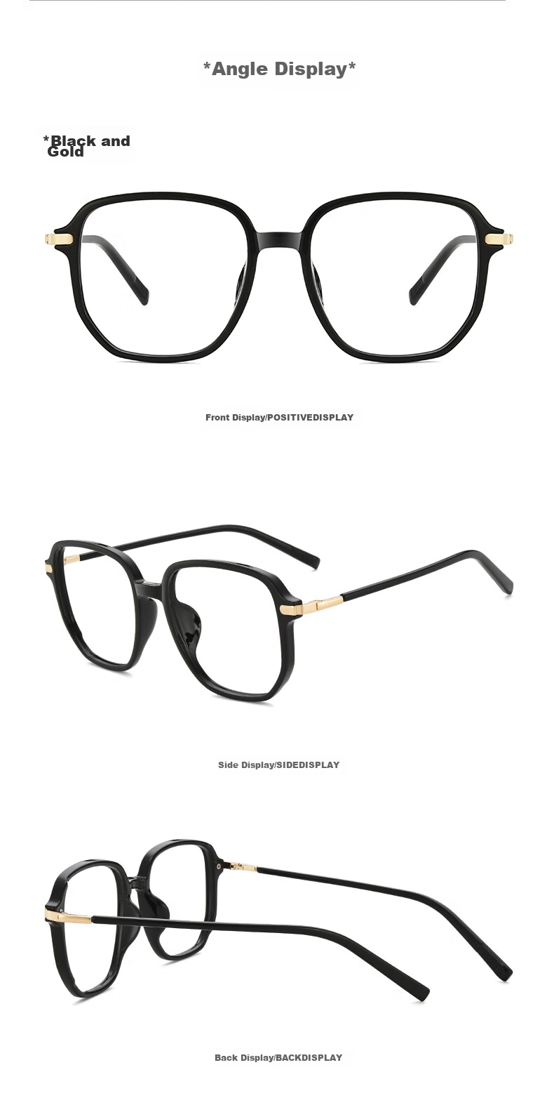 Jingbang Large Frame Myopia Glasses with Blue Light Protection, Transparent Frame Unisex Prescription Photochromic Eyeglasses 19