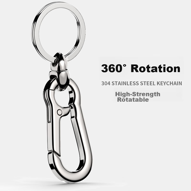 Laiben 304 Stainless Steel Universal Keychain, Men's Waist-Hanging Car Key Ring, High-Quality Key Fob, Creative Pendant