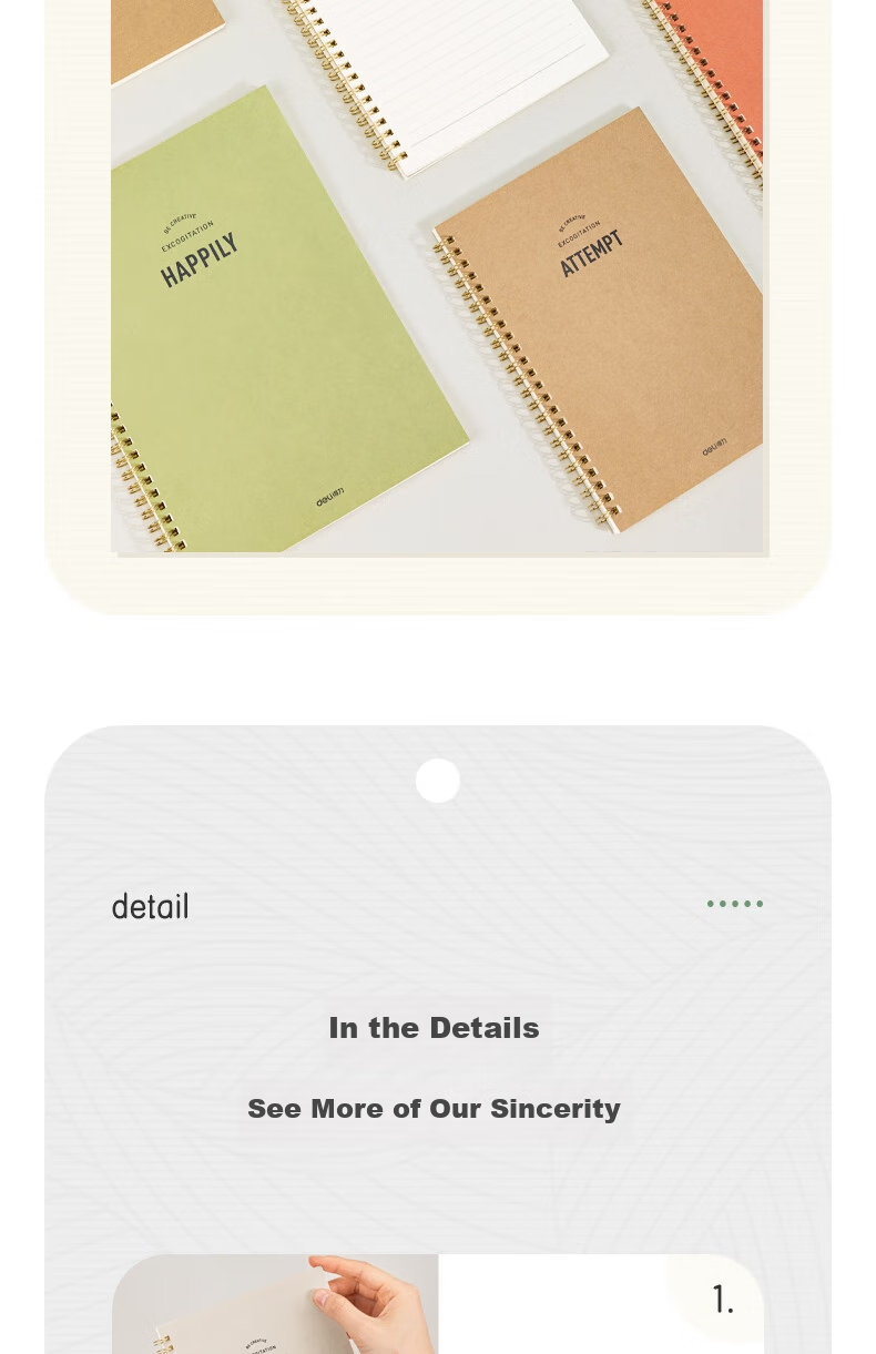 Deli 4 A5 Notebooks / 60 Sheets Simple Retro Series Spiral Notebooks, Spiral-Bound Notebooks, Journal, Error Correction Book, Student Exam Preparation LA560 10