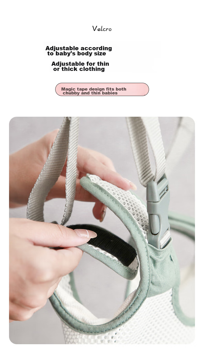 COOKSS Baby Walking Aid Harness, Toddler Learning to Walk Tool, Safety Anti-Choke Strap, All-Season Universal, Fresh Gree 6