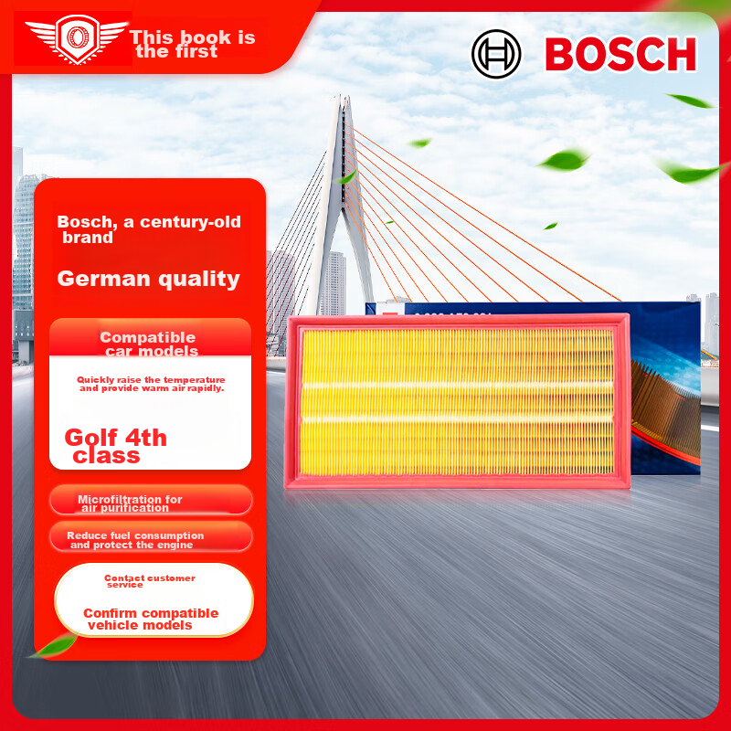 BOSCH Automotive Air Filter Element, Air Cleaner, Air Filter 2281 for Volkswagen Bora, HS Lavida, Golf 4, Beetle