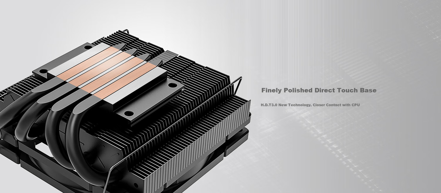 ID-COOLING (Kuren) Downward-Facing Air-Cooled CPU Cooler with 5 Heat Pipes Direct Contact, 12CM Fan, Compatible with LGA1200/1700/AM4/5, ITX NAS IS-50X V3 6