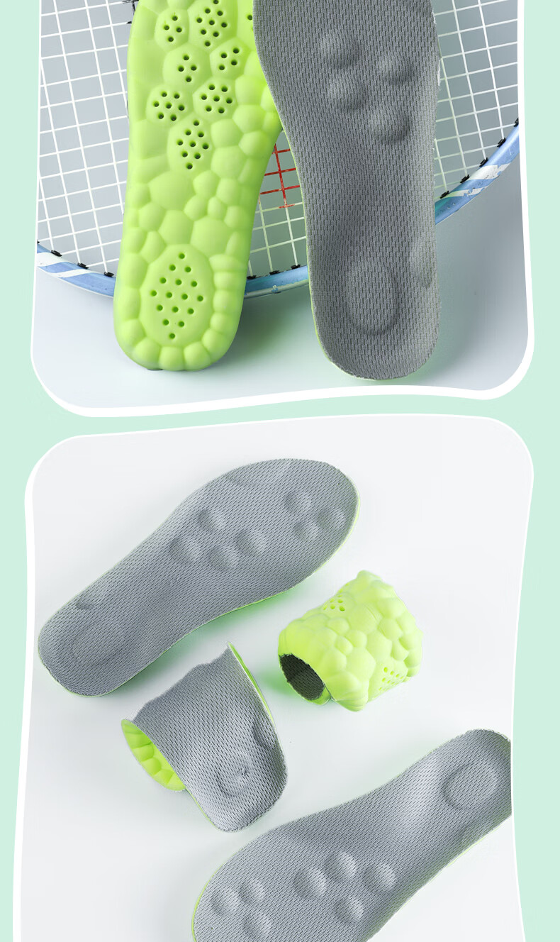 FOOTOPPO Children's Insoles, Antibacterial, Sweat-Absorbing, Mugwort Deodorizing, Comfortable, Ultra-Soft, Thickened Sports Insoles for Girls 3