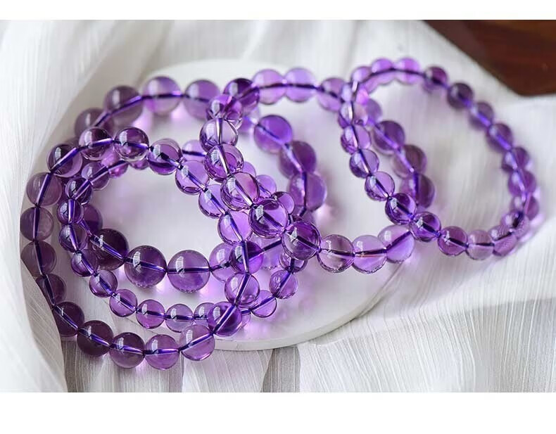 Yuyouqing [Passing The Exam Transfer] Natural Amethyst Bracelet for Men And Women, Emotional Stability Wisdom Wealth-Attracting Beaded Bracelet, Gift for Boyfriend Girlfriend 11
