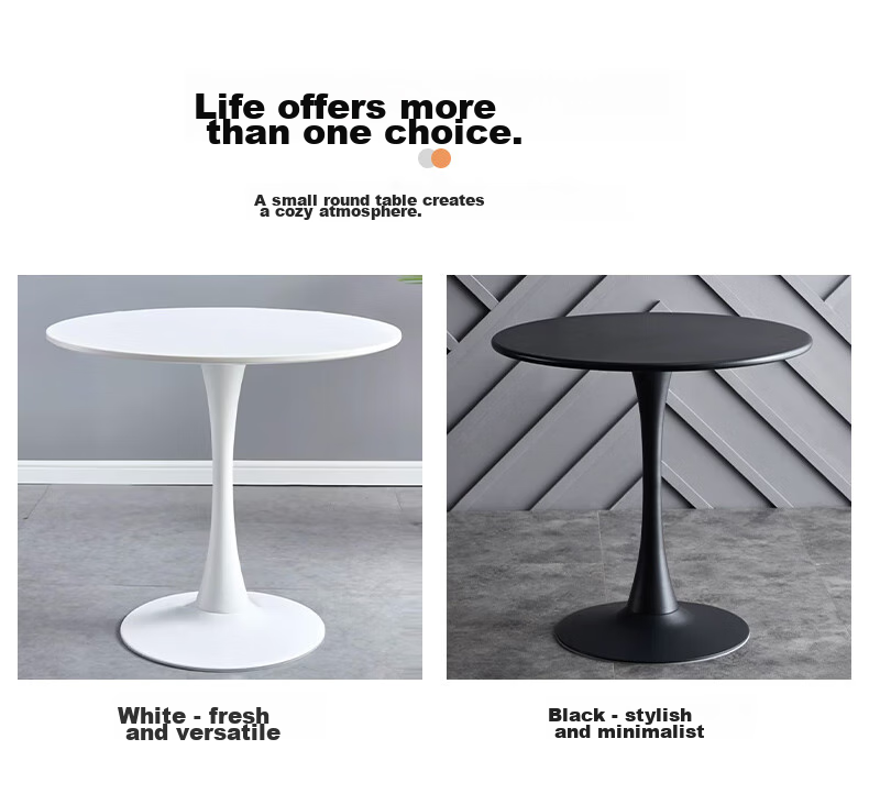 Fanshe Dining Table Negotiation Table Balcony Small Round Table Tulip Simple Office Apartment Hotel Reception Round Table And Chair Set 3