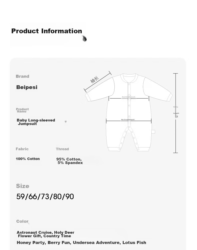Beitaisi Baby Clothes Spring And Autumn Long-Sleeve Bodysuit, Pure Cotton Newborn Onesie, for Boys And Girls, Early Spring Outfit Pajamas 28