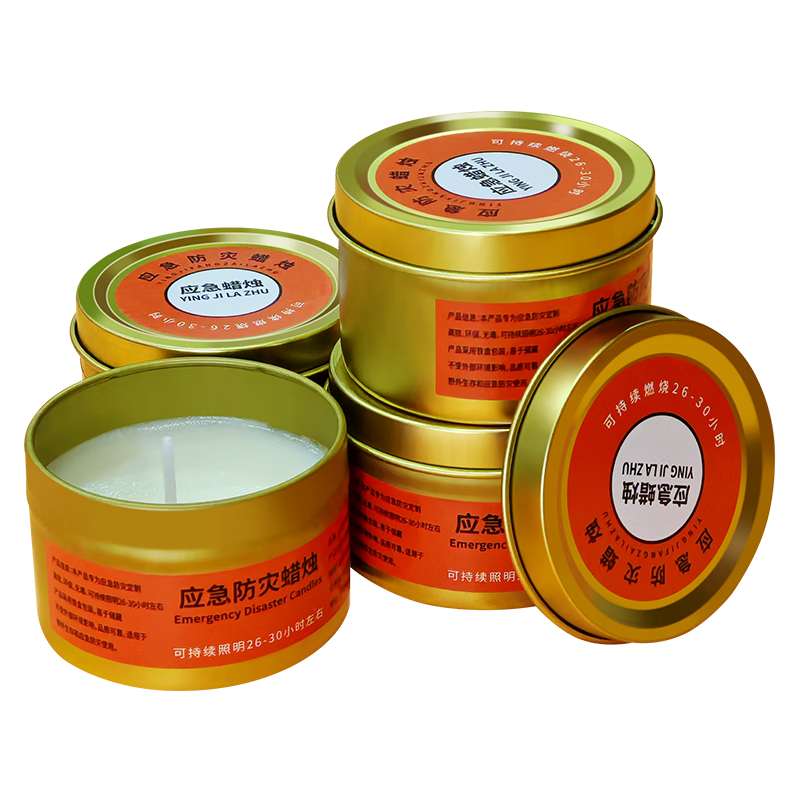 Jumu Emergency Disaster Candles Household Power Outage Lighting Smokeless Odorless Backup Survival Windproof Paraffin Waterproof 5-Pack