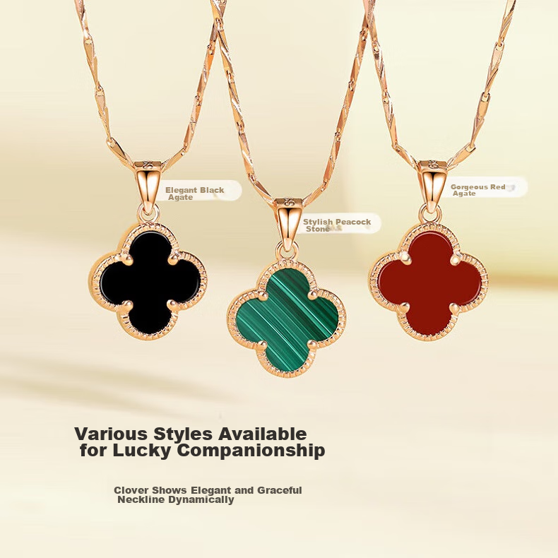 MANHE S999 Sterling Silver Four-Leaf Clover Necklace for Women, 2026 New Light Luxury High-End Birthday Gift for Girlfriend 15