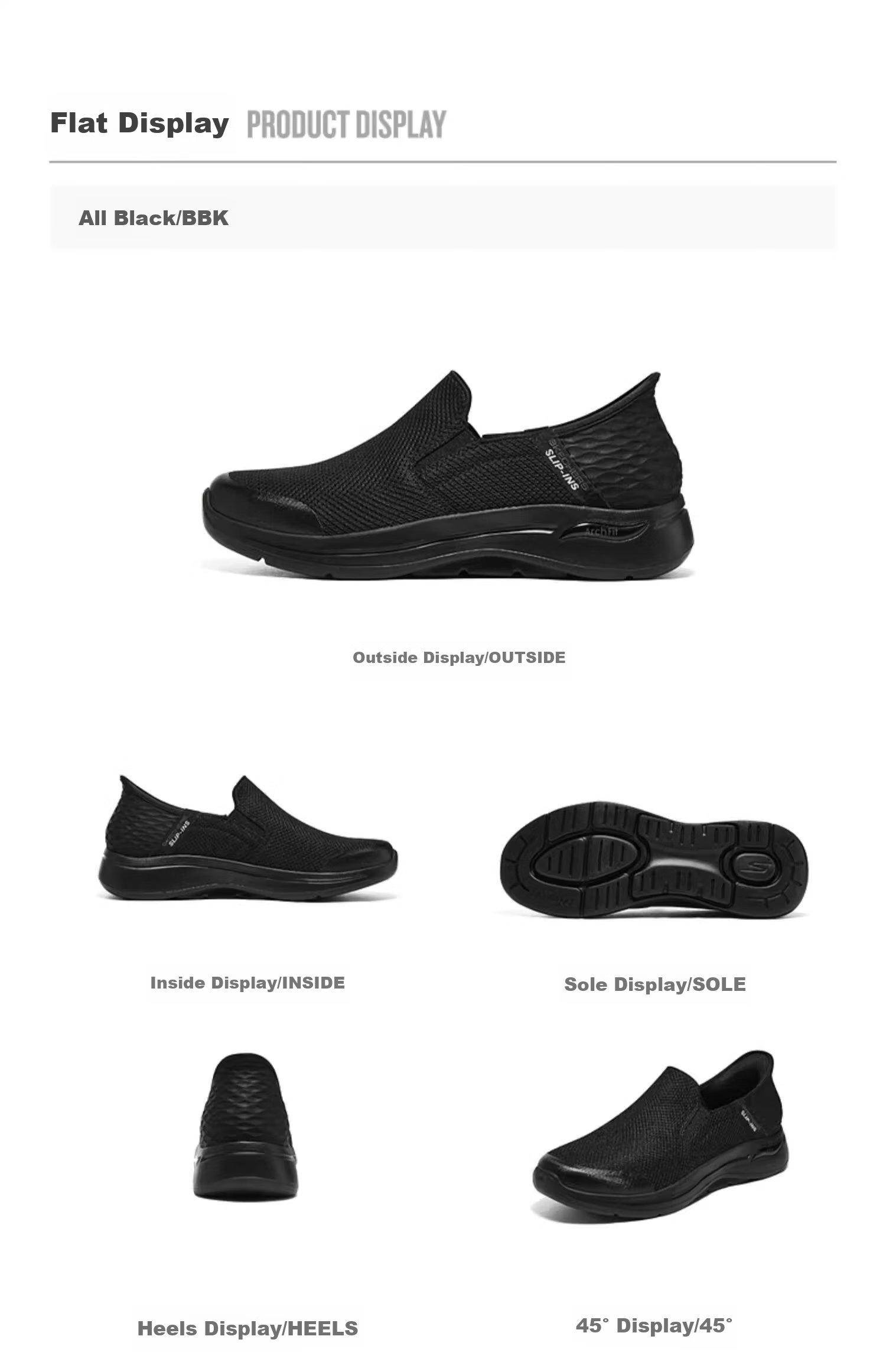 Skechers Slip-On Breathable Mesh Casual Shoes, Daily Walking Shoes [Slip In] Quick-Wear Technology, Father's Day Gift 14
