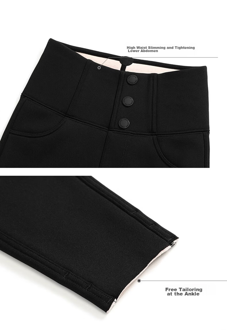 LangSha Leggings for Women, High-Waisted Tummy Control Butt-Lifting Shark Pants, Elastic Slim-Fit Ankle-Length with Three Velcro Straps for Autumn And Winter Outerwear 19