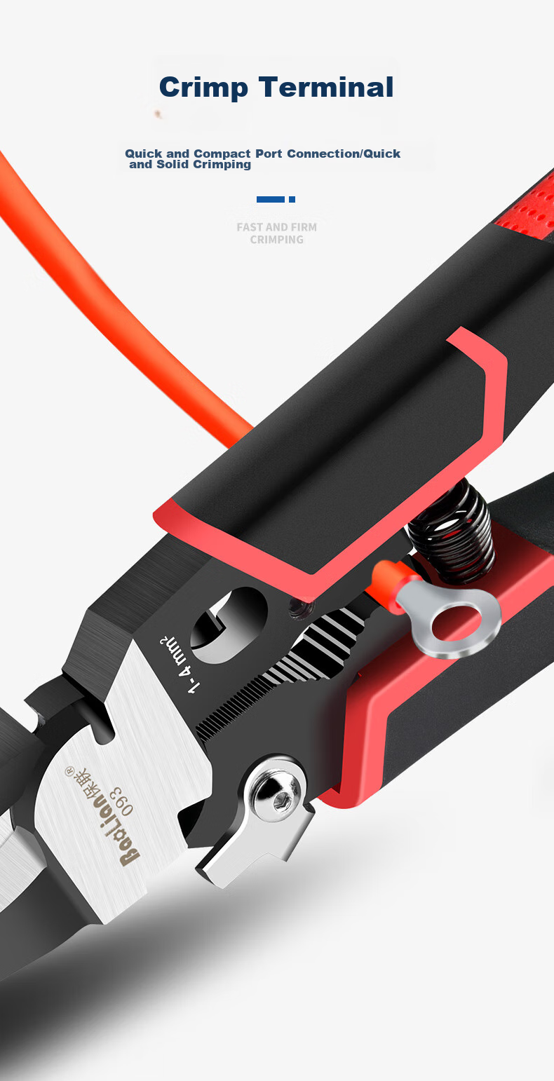 Baolian 9-In Multifunctional Wire Stripping Pliers, Electrician's Needle-Nose Pliers, Wire Stripper, Cable Peeler, Wire Cutter, Versatile Electrician's Specialized Tool 5