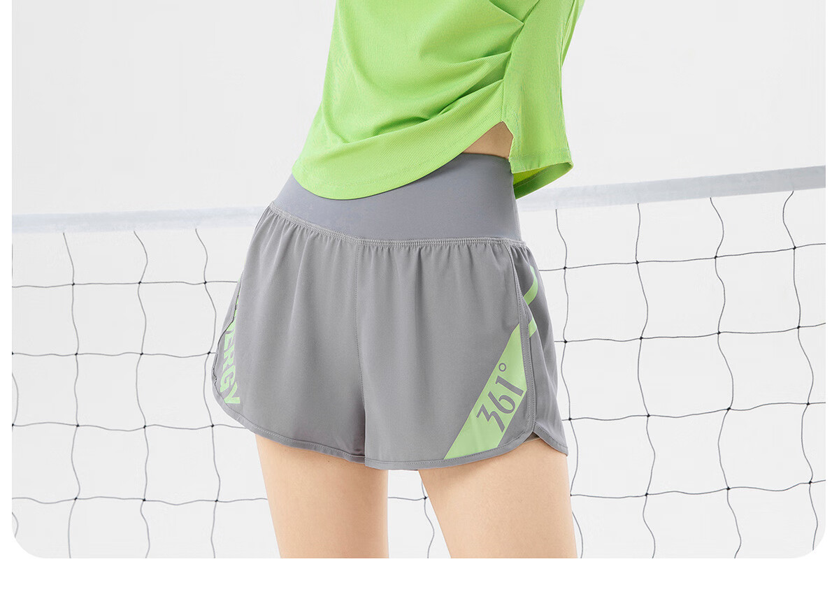 361° Women's Sports Fitness Yoga Shorts, Summer Lightweight, Faux Two-Piece Design, Breathable Outdoor Cycling Running Shorts 30