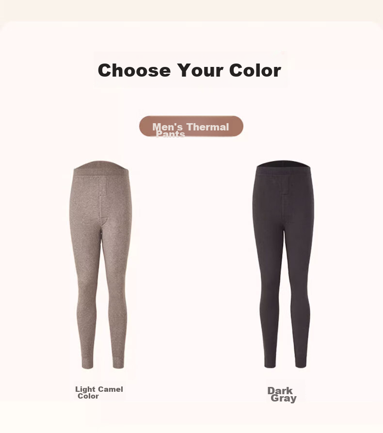 LangSha Men's Wool Pants [2026 Autumn New Arrival], Fleece-Lined Thick Inner Wear, German Cashmere Pants, Base Layer Warm Pants, Cotton Pants 17