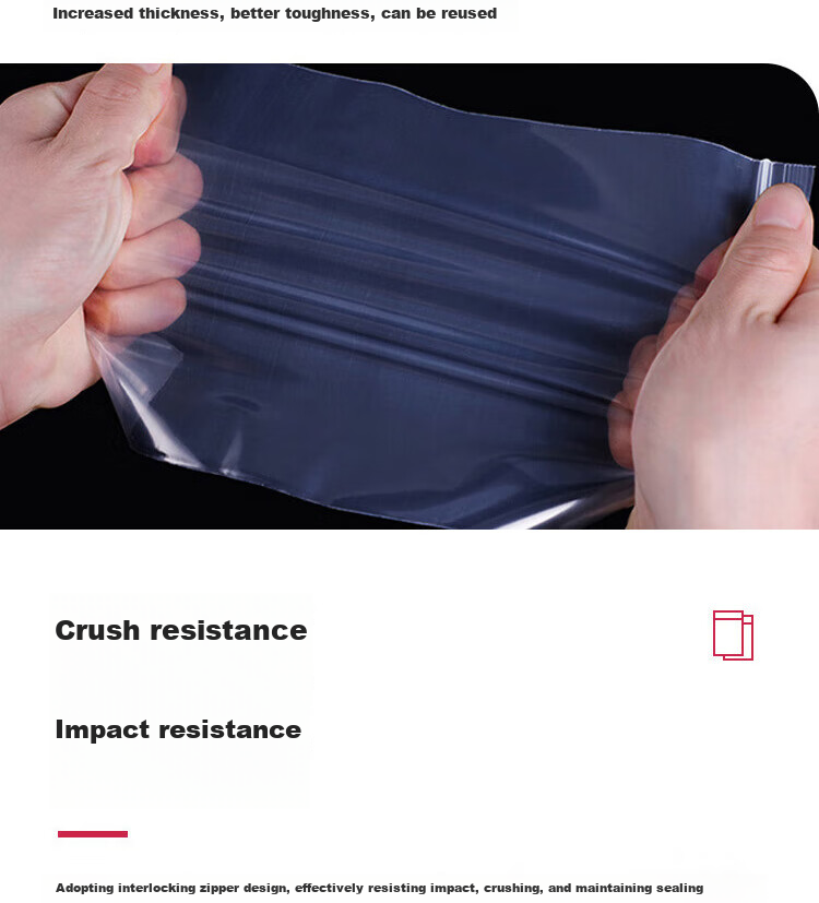 Ouliwen Food-Grade Self-Sealing Bags, Large Size 8, Thickened Transparent, for Medicine And Tea Storage, Sealing Bags, PE Cling Film Plastic Bags, 17*25cm, 100 Pieces 7