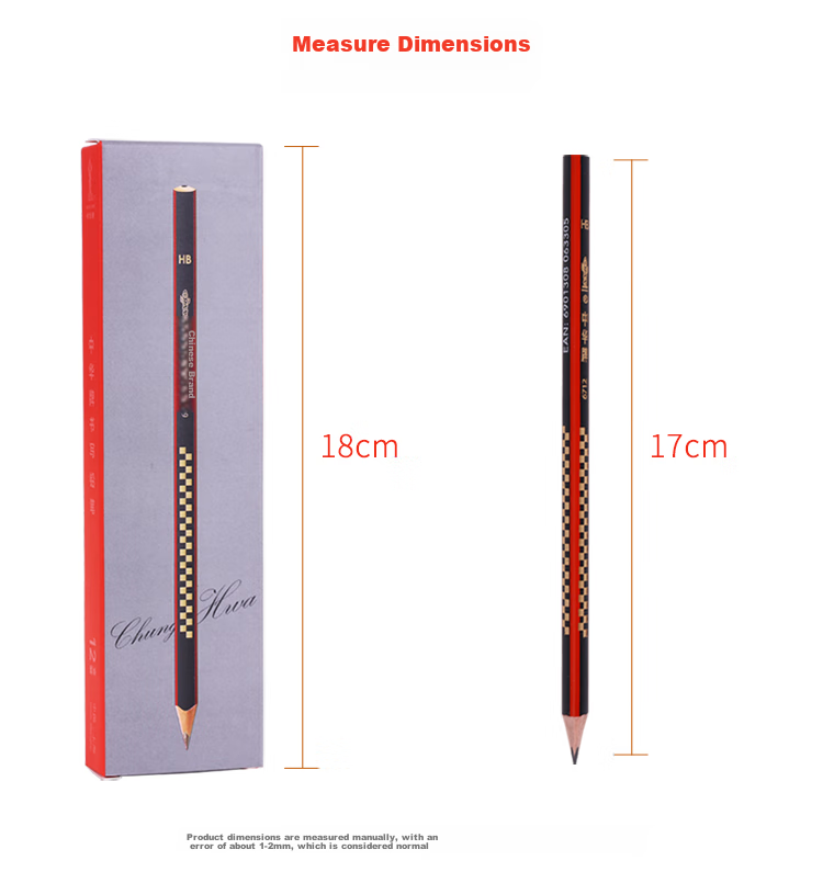 [Back to School Essential] Zhonghua Triangle-Shaped Pencil, Children's Natural Wood Pencil, Student Handwriting Practice HB Pencil, Pack of 12, 6752 3