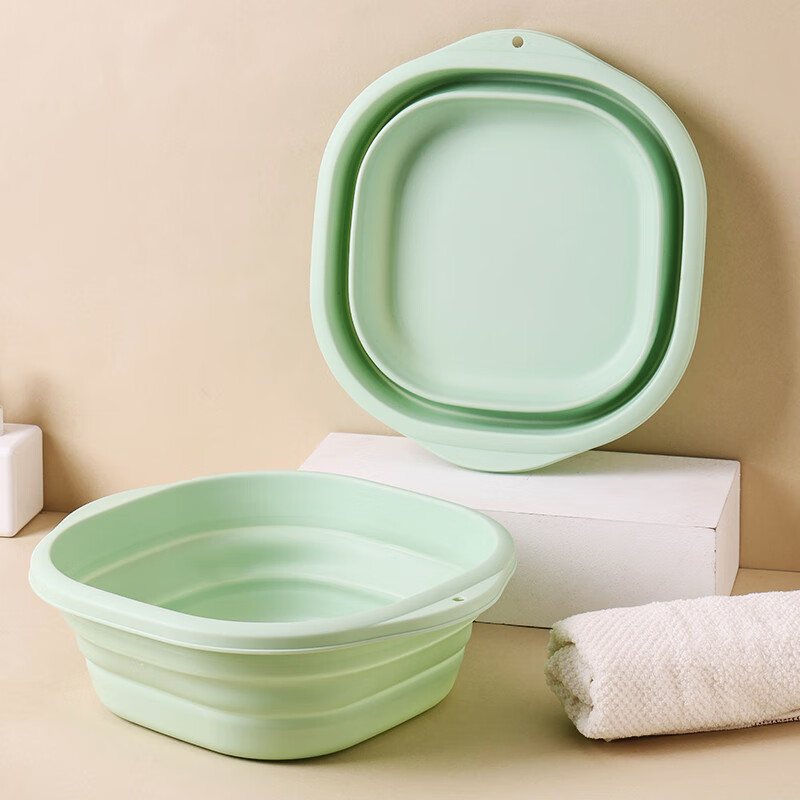 MR Foldable Basin 30cm Portable Thickened Deep Washbasin for Business Trips, Baby Basin for Foot Soaking And Vegetable Washing