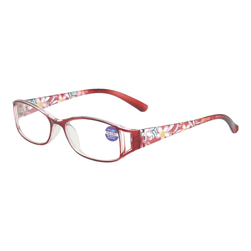 DRATRA Anti-Blue Light Reading Glasses for Women, High Definition Square Frame Lightweight Presbyopic Glasses, Fashionable Simple Portable Comfortable Non-Prescription Nose