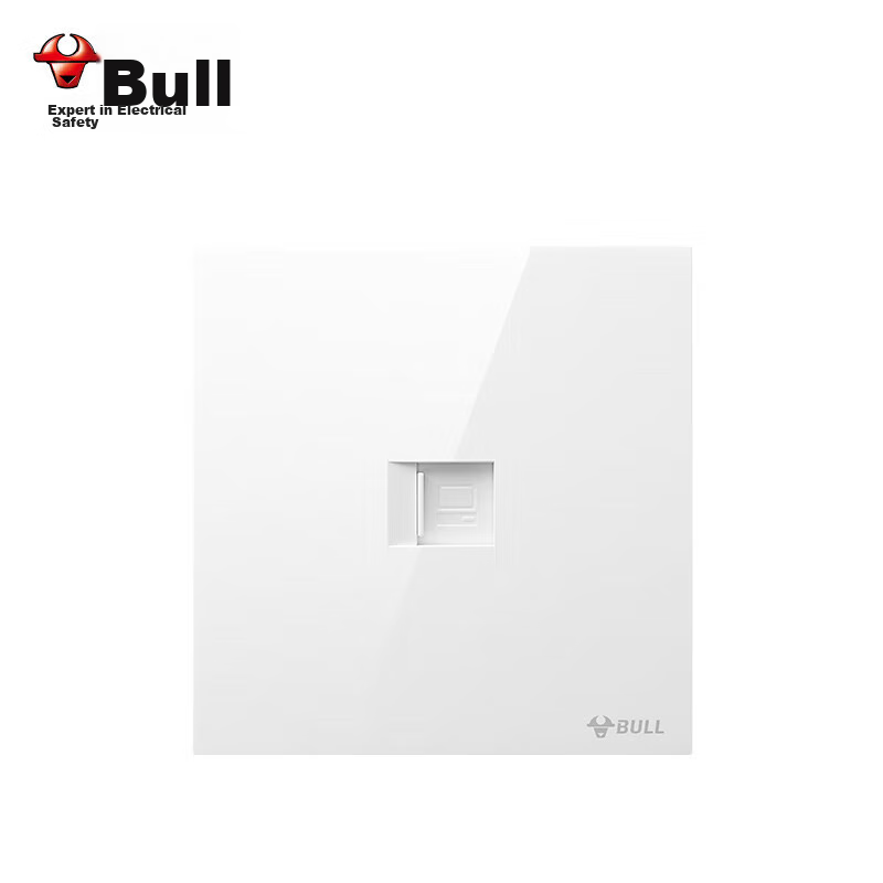 Розетка компьютерная одинарная категории 6 BULL G57T102, без клавиши, белый