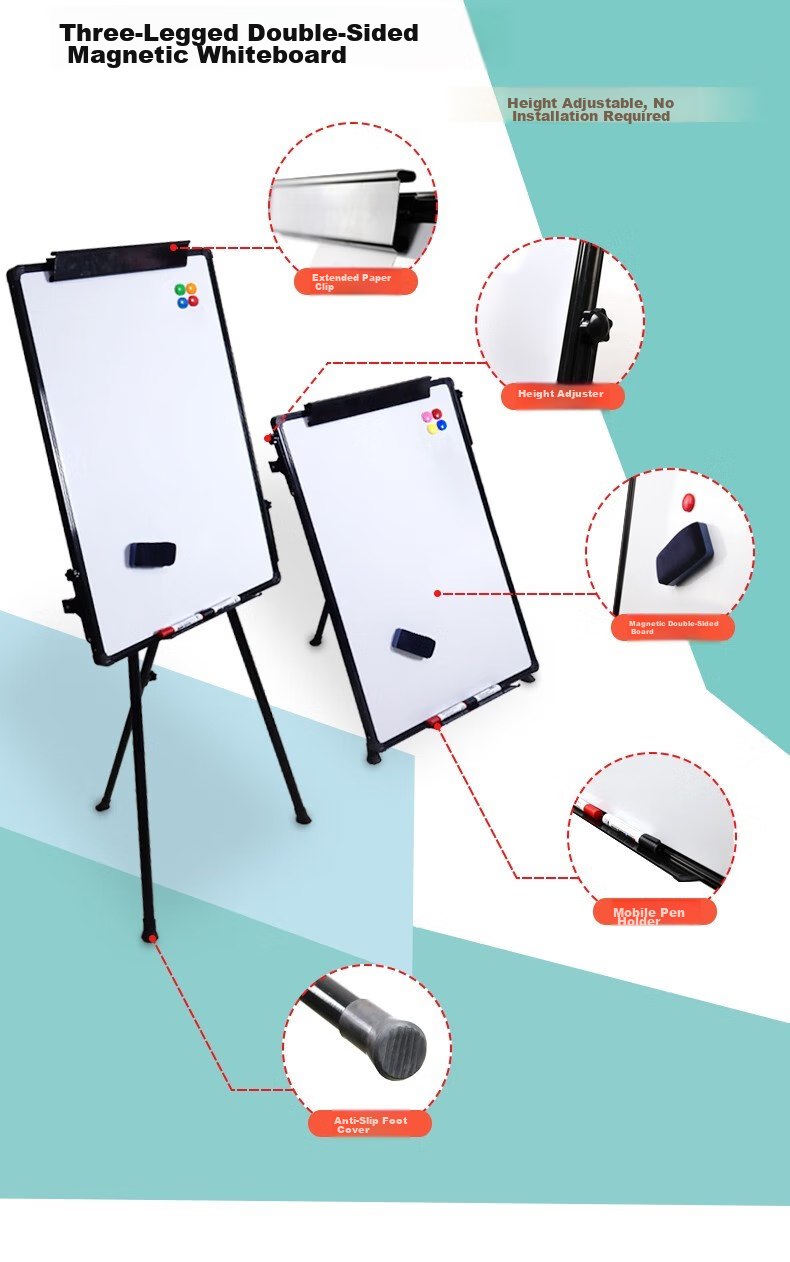 Kelangxinsheng Wall-Mounted Erasable Writing Board, Home Children's Teaching Hanging Board, Magnetic Whiteboard for Office Use, Double-Sided White And Green Board, 45*60cm 2