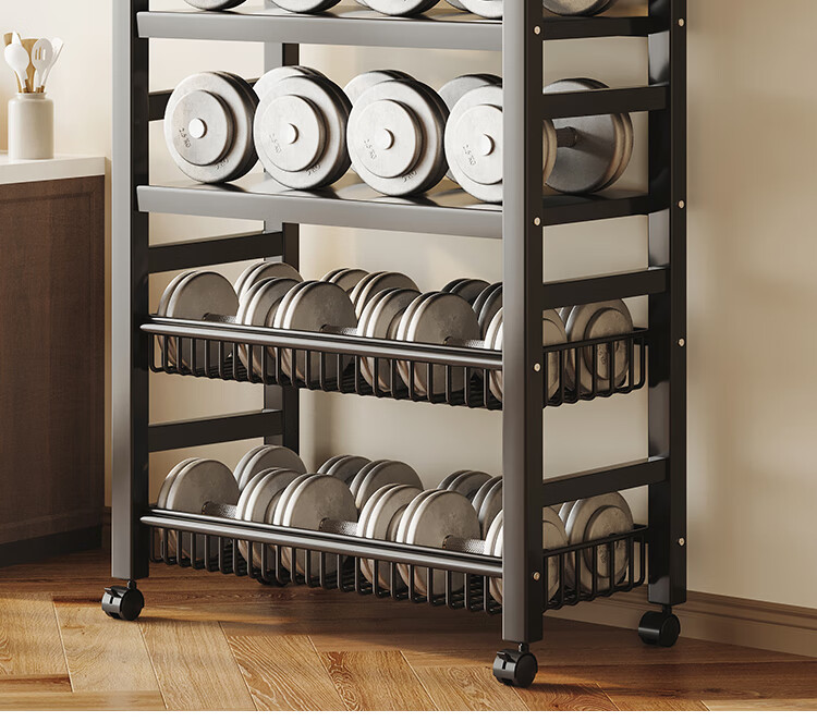 QIAONAMEI Kitchen Storage Rack, Floor-Standing Multi-Layer Multifunctional Microwave Oven Cookware Organizer Shelf, Fruit And Vegetable Storage Rack QNM6389-BK 11