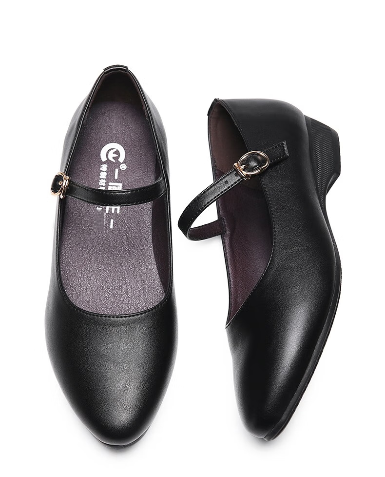 Chuwang Women's Flat Chef Shoes, Waitress Standing Work Shoes, Non-Slip Soft Sole Kitchen Shoes, 2005 Black, Size 37 9