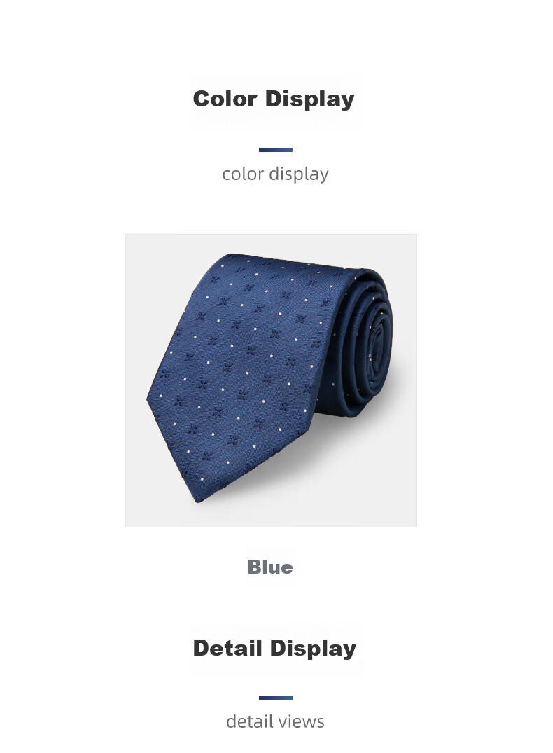 Luomeng Silk Tie for Men, Business Formal Wear, Korean Style, Solid Color, 8cm Hand-Tied Bow, Work And Wedding Tie, Gift Box Set 10