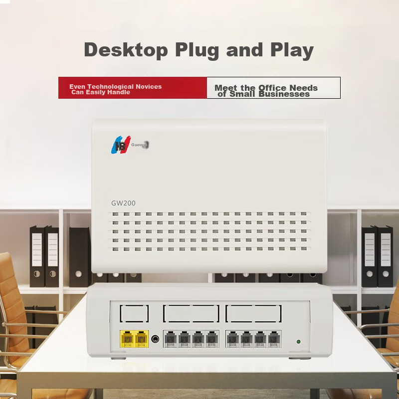 Guowei GW200 Programmable Telephone Exchange System, 2 Lines In And 8 Out, Group Enterprise Main Line, Internal Extension, Small Number of Lines, Small Business Desktop Voice Navigation, Plug-And Exchange System